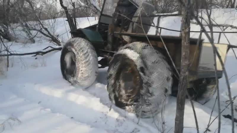 [самоделки 75] вездеход болотоход каракат на рессорах испытания в зимнем лесу