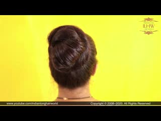 Shobhas classy mouth watering hair bun waterfall swirly bun drop by shobha best ever neat bun