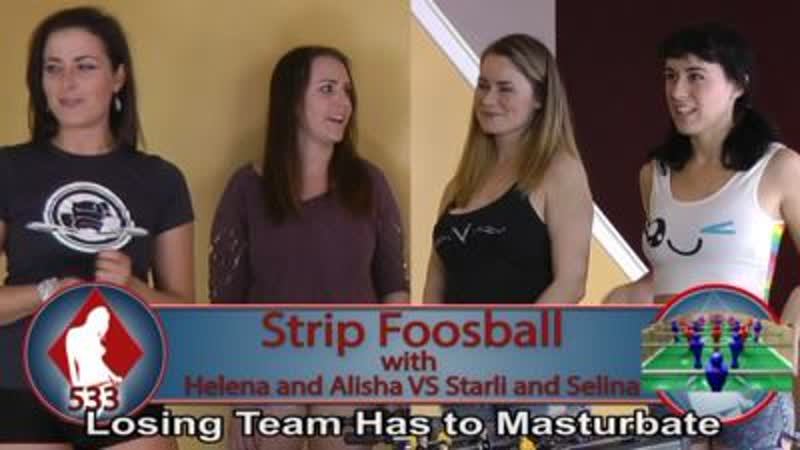 533 настольный футбол на раздевание с хеленой и алишшей против старли и селины (hd качество)