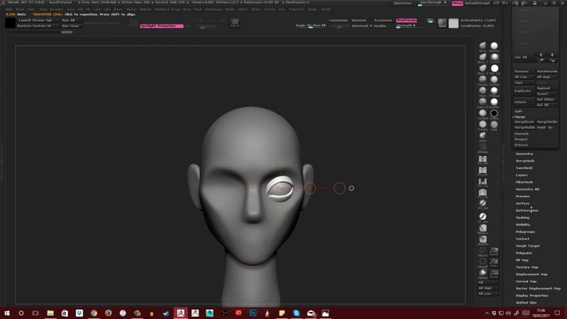 [danny mac 3d] how to sculpt eyes in zbrush tutorial part 2 sculpting the head