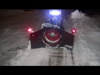 R c adventures rotary snow plow snow mover test 1 night time