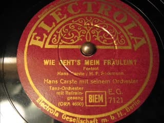 Hans carste wie geht´s mein fräulein?