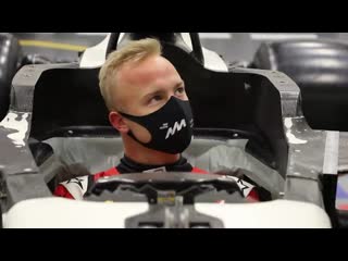 Nikita mazepin completes his formula 1 seat fit