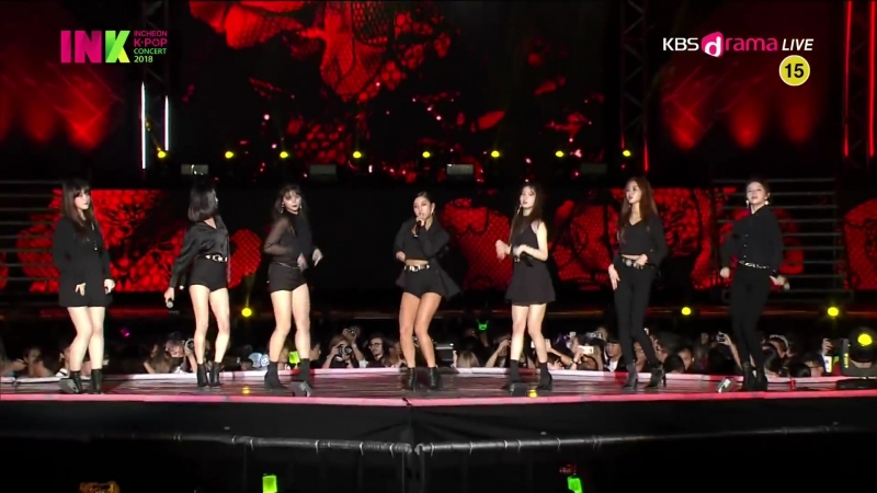 Clc black dress @ 2018 ink incheon k pop concert 180901