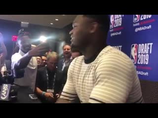 “what does it feel like being the best prospect since lebron james?” zion williamson “it feels like being rj barrett”