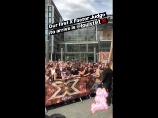 Louis on the red carpet today for the second day of auditions via @thexfactor instagram story july 19, 2018