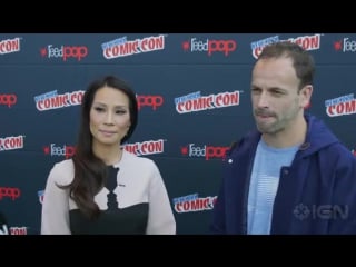 Elementary jonny lee miller and lucy liu season 4 interview nycc 2015