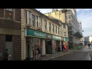 Video captures seagulls pelting truro shoppers from a gutter two stories up