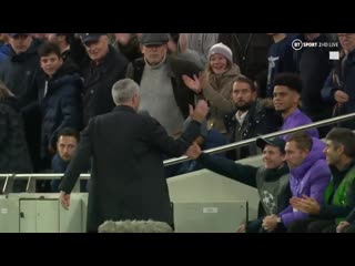 Jose mourinho with ball boy