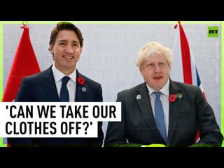 ‘tougher than putin’ | bojo and trudeau joke about exposing their 'pecs'