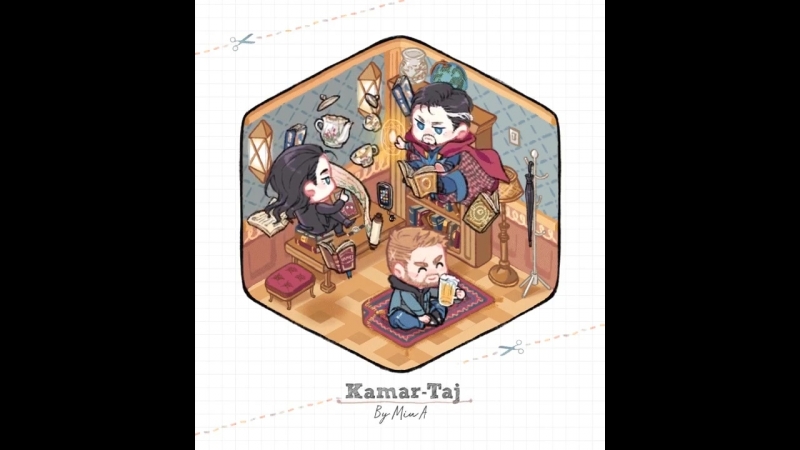 Dr strange, thor loki chilling out at kamar taj trying to use after effect