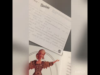 Christian dior barbie doll mattel limited edition 1995