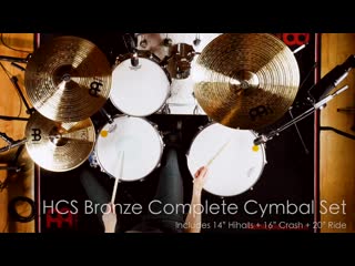 Hcs bronze complete cymbal set by meinl cymbals hcsb141620