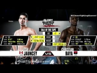 Josh jauncy vs christian baya glory 35 full fight video