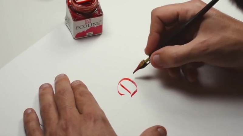 Италик italic calligraphy practice