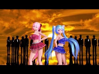 【mmd】tda式mikuとlukaがぬるてか紳士向けコスプレで愛dee【hd】