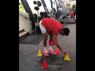 Novak djokovic in the gym