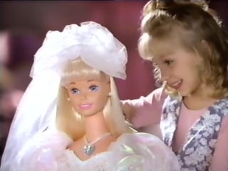 My size bride barbie doll 1994 mattel commercial винтажная реклама большой 91 см барби невесты "мой размер" и "куклы мира"
