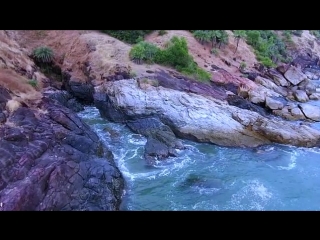 Om beach incredible experience drone view travel vlog gokarna, india