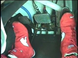 Foot cam from the hrt v8 supercar hot lap