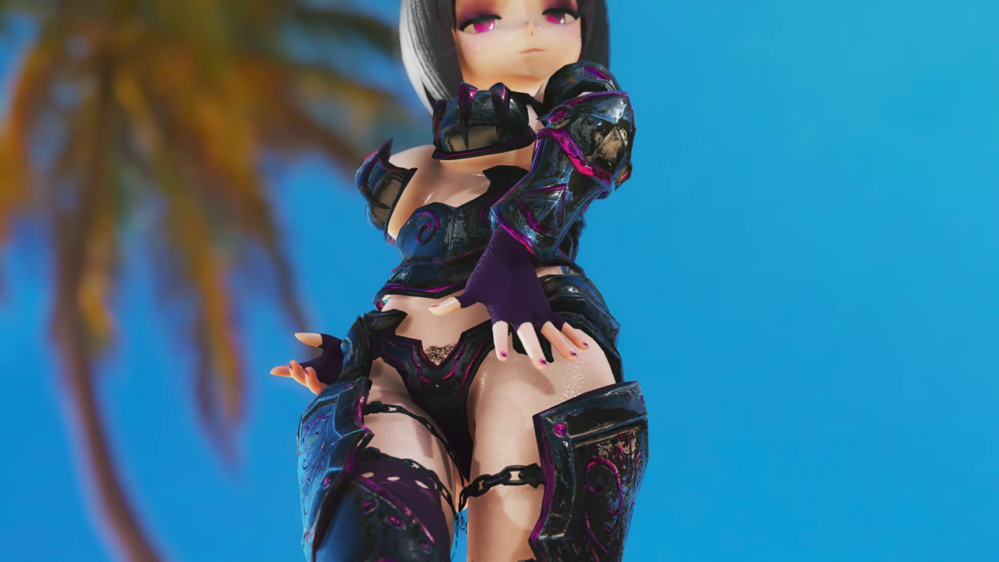 A sensual pose by a digital beauty