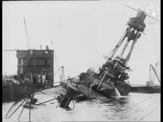 Sunken wwi german battleship raised sms hindenburg (1924) | british pathé