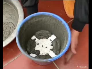 Интересная идея отливаем печурку в бетоне