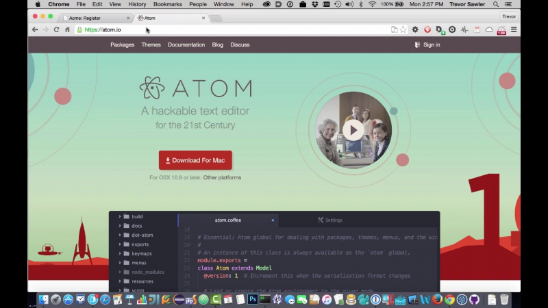 01 002 installing atom, our text editor