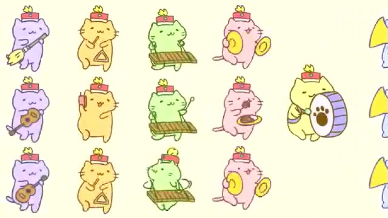 みっちりねこマーチ mitchirineko march cute cat characters in a marching band!