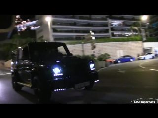 700hp brabus b70 mercedes g63 amg in monaco epic sound!