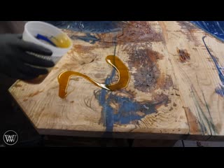 Making the live edge slab family dining room table with epoxy fill for video