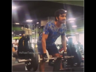 Ravi teja at gym