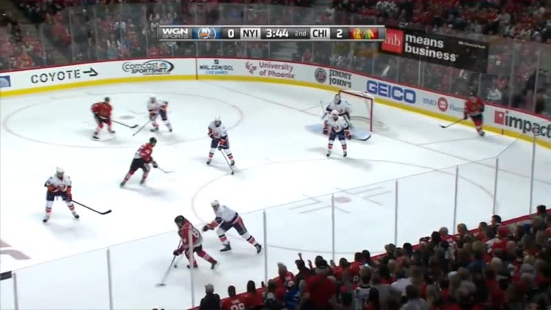 Kane and panarin toy with the islanders before scoring (10 10 15) (1)