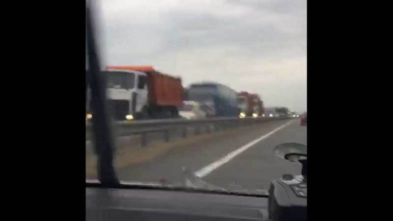 Огромная пробка на южном обходе