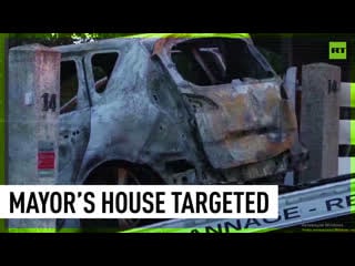 Rioters ram car into french mayor’s house