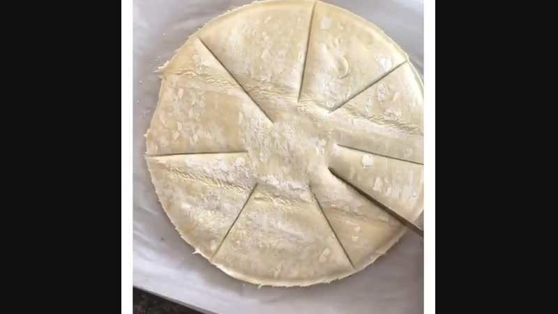 Пирог с нутеллой в форме звезды