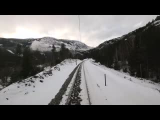 Train drivers view scooter to depot and hauling from oslo to ål 0002