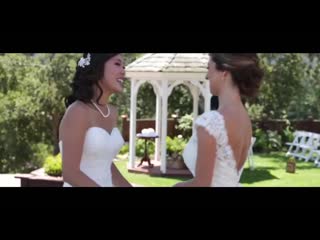 Emotional moments of lesbian weddings