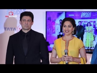 Uncut tata sky dance studio launch madhuri dixit shriram nene tata sky