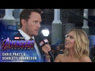 Scarlett johansson & chris pratt take over at avengers endgame live premiere [rus sub]
