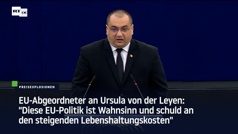 Eu abgeordneter an ursula von der leyen diese eu politik ist wahnsinn und schuld an den steigenden lebenshaltungskosten