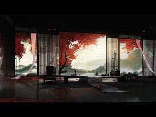 Old house japan autumn leaves wallpaperwaifu