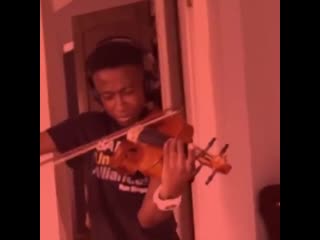 Jungkook at 1am with taes violin