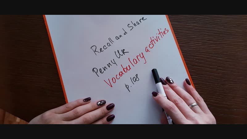 Vocab warm up and revision activity