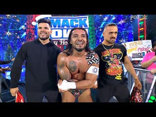 (santos escobar, angel garza and humberto carrillo) legado world order's wwe debut smackdown (22 12 2023)