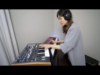 Double keyboard fun with my first analog synthesizer (arturia minibrute 2)