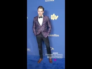 Trouble in that case, i like to start my day with trouble dom arriving at the 8th annual australians in film awards gala