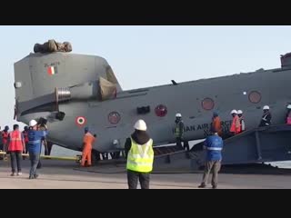 Indian air forces first chinook arrives in india