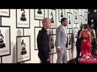 Justin bieber is the center of attention at the 58th grammy awards