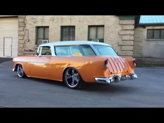 This 1955 chevy nomad fuses stance and style